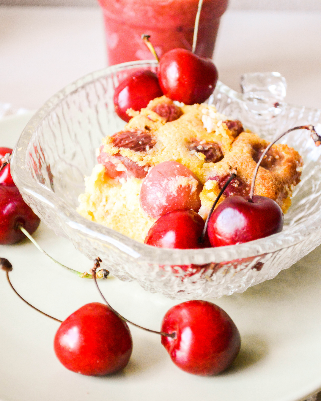 Le clafoutis cerise pistache