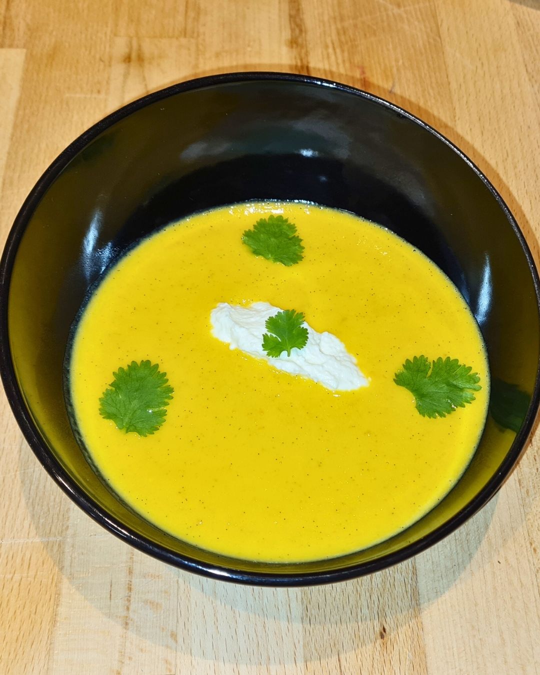 Velouté de carotte à la vanille et au fromage frais